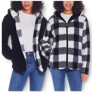 NWT Weatherproof Women’s Reversible Plaid Fleece Jacket – Small